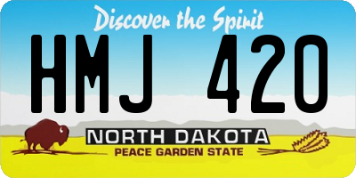 ND license plate HMJ420