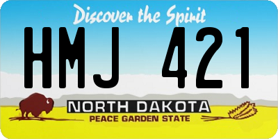 ND license plate HMJ421