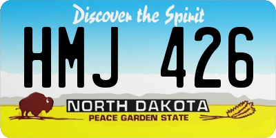 ND license plate HMJ426