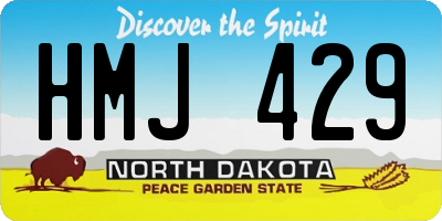 ND license plate HMJ429