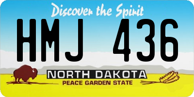ND license plate HMJ436