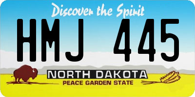 ND license plate HMJ445