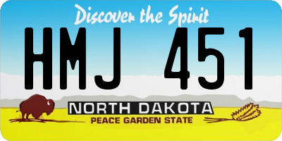 ND license plate HMJ451