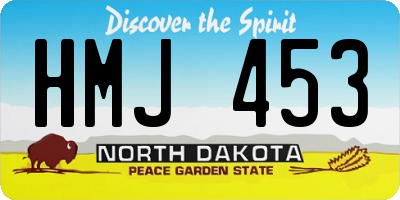 ND license plate HMJ453