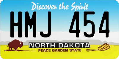 ND license plate HMJ454