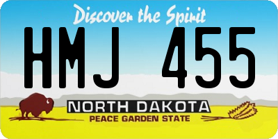 ND license plate HMJ455