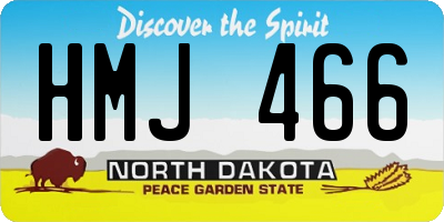 ND license plate HMJ466