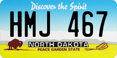 ND license plate HMJ467