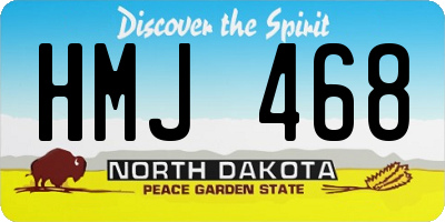 ND license plate HMJ468