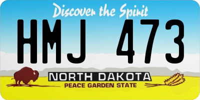 ND license plate HMJ473