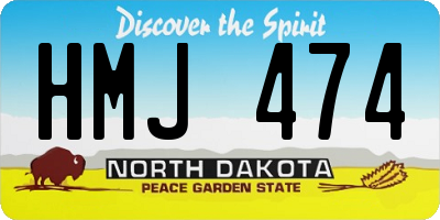 ND license plate HMJ474