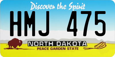 ND license plate HMJ475