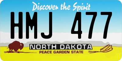 ND license plate HMJ477