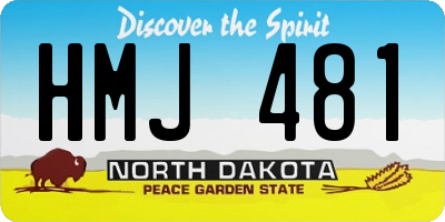 ND license plate HMJ481