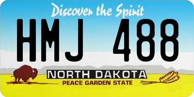 ND license plate HMJ488