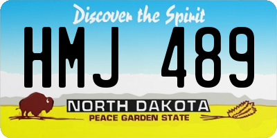 ND license plate HMJ489