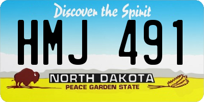 ND license plate HMJ491