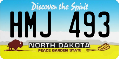 ND license plate HMJ493