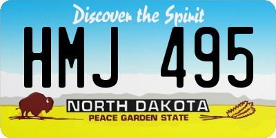 ND license plate HMJ495