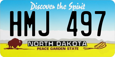 ND license plate HMJ497