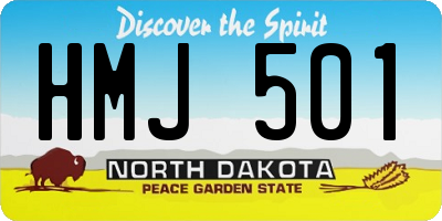 ND license plate HMJ501