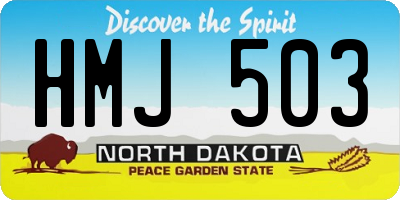 ND license plate HMJ503