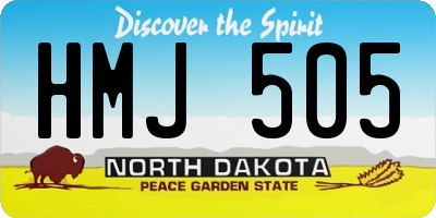 ND license plate HMJ505