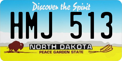 ND license plate HMJ513
