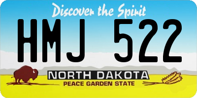 ND license plate HMJ522