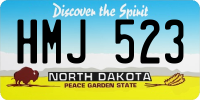 ND license plate HMJ523