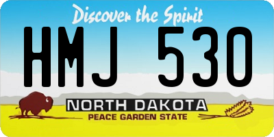 ND license plate HMJ530