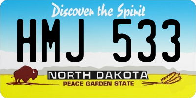 ND license plate HMJ533