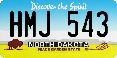 ND license plate HMJ543