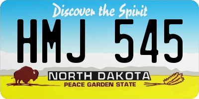 ND license plate HMJ545
