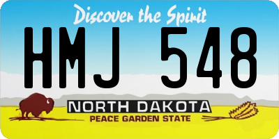 ND license plate HMJ548