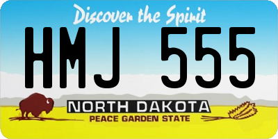 ND license plate HMJ555
