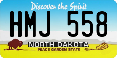 ND license plate HMJ558
