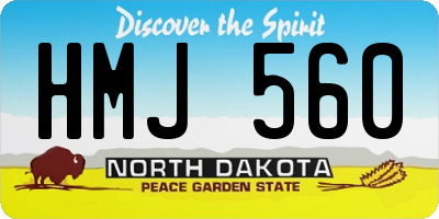 ND license plate HMJ560