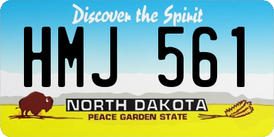 ND license plate HMJ561