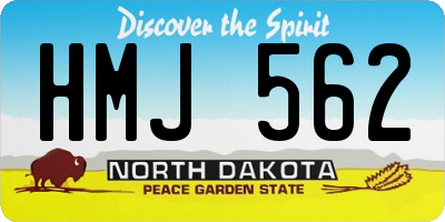ND license plate HMJ562