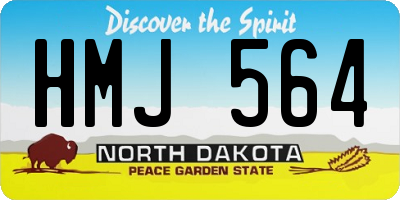 ND license plate HMJ564