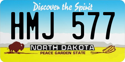 ND license plate HMJ577