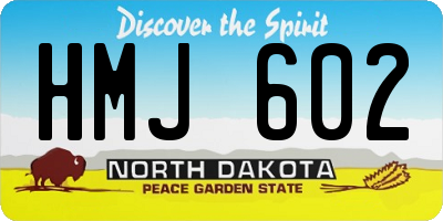 ND license plate HMJ602