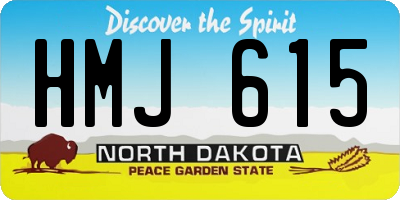 ND license plate HMJ615