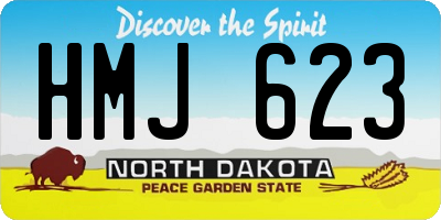 ND license plate HMJ623