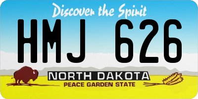 ND license plate HMJ626