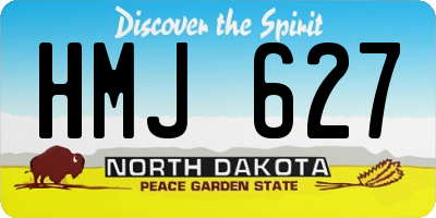 ND license plate HMJ627