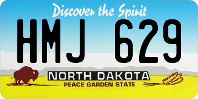 ND license plate HMJ629