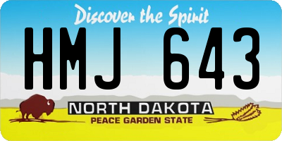 ND license plate HMJ643