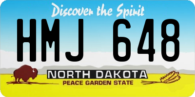 ND license plate HMJ648